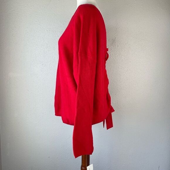 NWT Maison Jules Red Sweater Top Size L - Picture 3 of 8